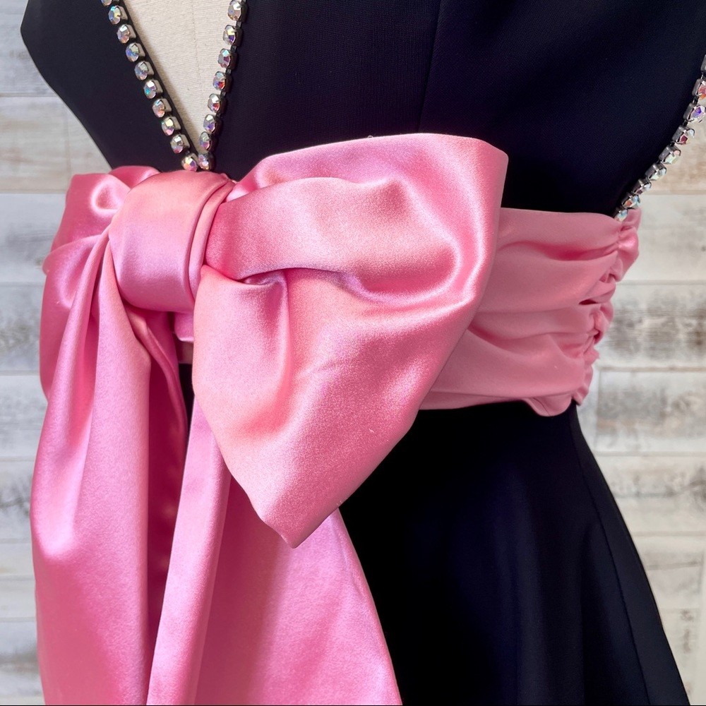 GUCCI Black Bow Gem Gown Dress 515119 Size S 4 6 - Picture 3 of 13
